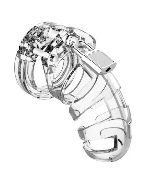 Shots Man Cage Chastity 3.5″ Cock Cage Model 2 – Clear by Man Cage product image