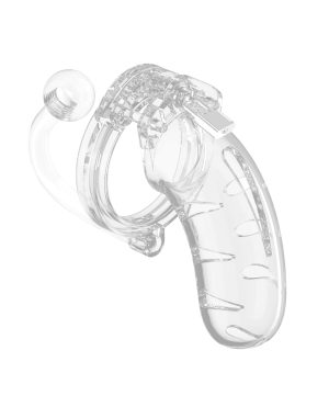 Shots Man Cage 4.5″ Cock Cage w/Plug 11 – Clear by Man Cage product image