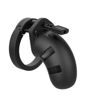 Shots Man Cage Chastity 3.5″ Cock Cage Model 20 – Black by Man Cage product image