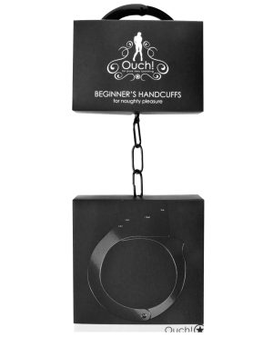Shots Ouch Beginner’s Handcuffs – Black by Ouch product image