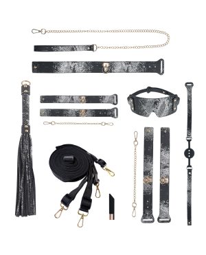 Shots Ouch! Florence Collection Bondage Kit w/Bag – Black by Ouch product image