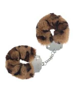 Shots Ouch! Heavy-duty Fluffy Handcuffs – Leopard by Ouch product image