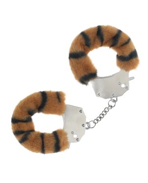 Shots Ouch! Heavy-duty Fluffy Handcuffs – Tiger by Ouch product image