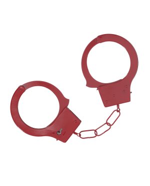 Shots Ouch! Classic Metal Handcuffs – Red by Ouch product image