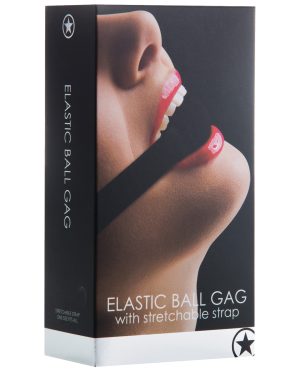 Shots Ouch Elastic Ball Gag – Black by Ouch product image