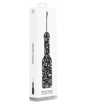 Shots Ouch Love Street Art Fashion Printed Paddle – Black by Ouch product image
