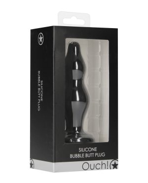 Shots Ouch Bubble Butt Plug – Black by Ouch product image