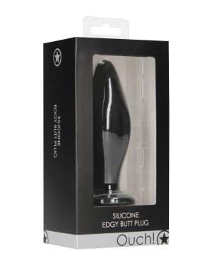 Shots Ouch Edgy Butt Plug – Black by Ouch product image
