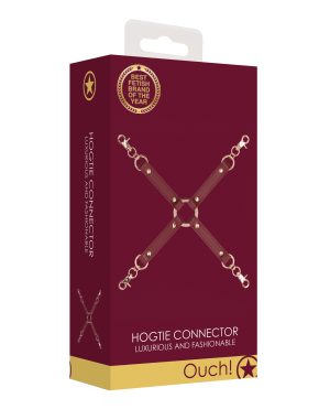 Shots Ouch Halo Hogtie Connector – Burgundy by Ouch product image