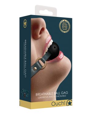 Shots Ouch Halo Breathable Ball Gag – Green by Ouch product image