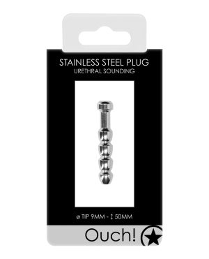 Shots Ouch 9 mm Urethral Sounding Metal Plug by Ouch product image