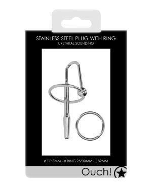 Shots Ouch Urethral Sounding Metal Plug by Ouch product image