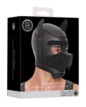 Shots Ouch Puppy Play Puppy Hood – Black by Ouch product image
