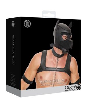 Shots Ouch Puppy Play Complete Kit – LXL Black by Ouch product image