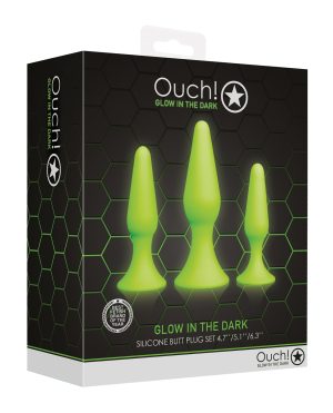 Shots Ouch Butt Plug Set – Glow in the Dark by Ouch product image