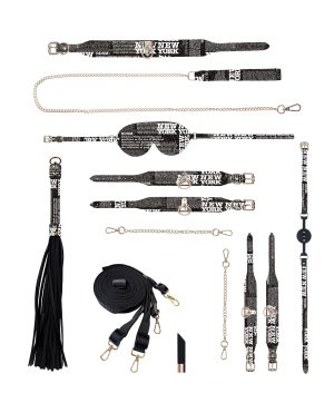 Shots Ouch! NY Collection Bondage Kit w/Bag – Black by Ouch product image