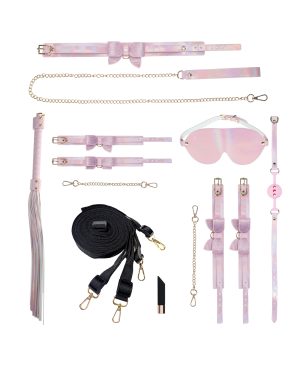 Shots Ouch! Paris Collection Bondage Kit w/Bag – Pink by Ouch product image