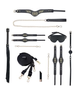 Shots Ouch! London Collection Bondage Kit w/Bag – Black by Ouch product image