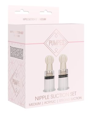 Shots Pumped Nipple Suction Set – Medium Clear by Pumped product image
