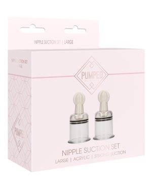 Shots Pumped Nipple Suction Set – Large Clear by Pumped product image