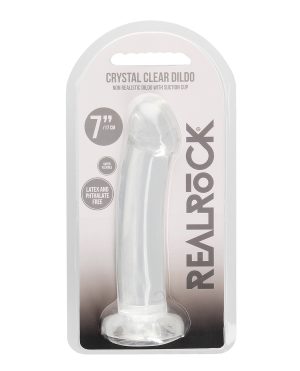 Shots RealRock Crystal Clear 7″ Dildo – Transparent by RealRock product image