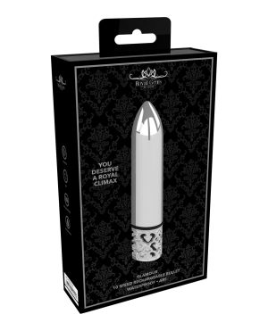 Shots Royal Gem Glamour Rechargeable Bullet – Silver by Royal Gem product image