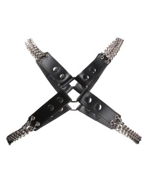 Shots Uomo Chain & Chain Harness – Black by Ouch Uomo product image