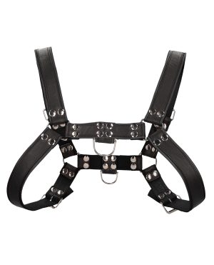 Shots Uomo Chest Bulldog Harness Large/XLarge – Black by Ouch Uomo product image