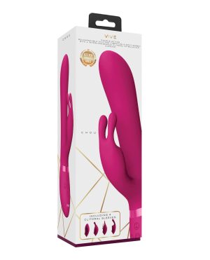 Shots Vive Chou G-Spot Rabbit w/Interchangeable Clitoral Attachments – Pink by Vive product image