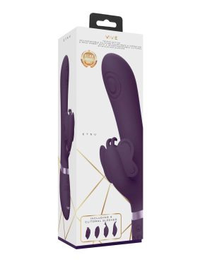 Shots Vive Etsu Pulse G-Spot Rabbit w/Interchangeable Clitoral Attachments – Purple by Vive product image
