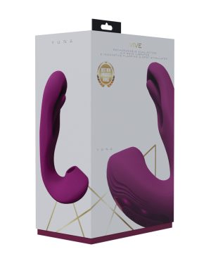 Shots Vive Yuna Dual Action Airwave Vibrator & G-Spot Stimulator – Pink by Vive product image