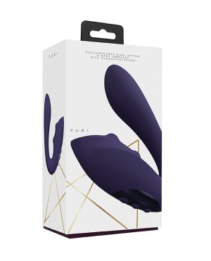 Shots Yuki Dual Action G-Spot Vibrator w/Massaging Beads – Purple by Vive product image