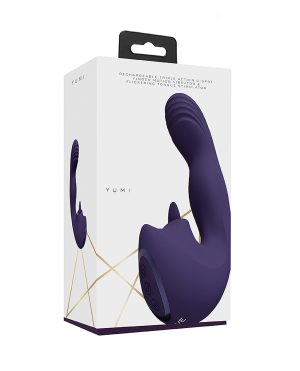 Shots Yumi Triple Action G-Spot Vibrator & Stimulator – Purple by Vive product image