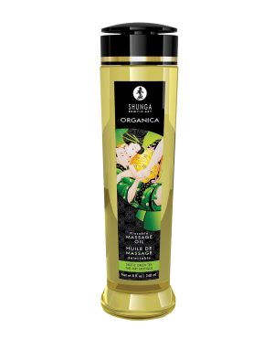 Shunga Organica Kissable Massage Oil – 8 oz Exotic Green Tea by Shunga product image