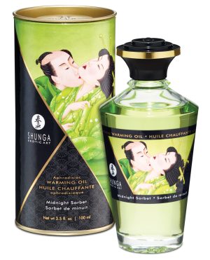 Shunga Warming Oil – 3.5 oz Midnight Sorbet by Shunga product image