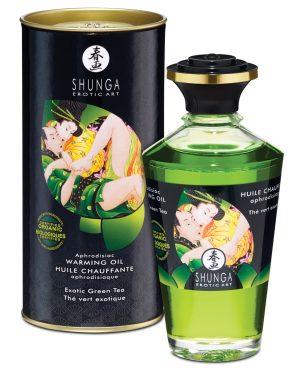 Shunga Organica Warming Oil – 3.5 oz Green Tea by Shunga product image