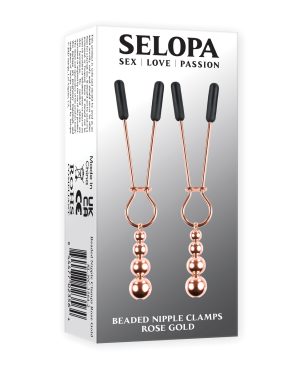 Selopa Beaded Nipple Clamps – Rose Gold by Selopa product image