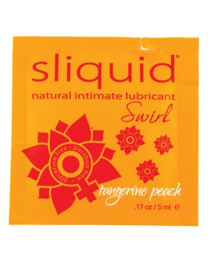 Sliquid Naturals Swirl Lubricant Pillow – .17 oz Peach by Sliquid product image
