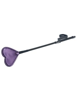 Spartacus Galaxy Legend Faux Leather Riding Crop Heart – Purple by Spartacus product image