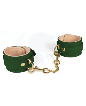 Spartacus PU Ankle Cuffs w/Plush Lining – Green by Spartacus product image