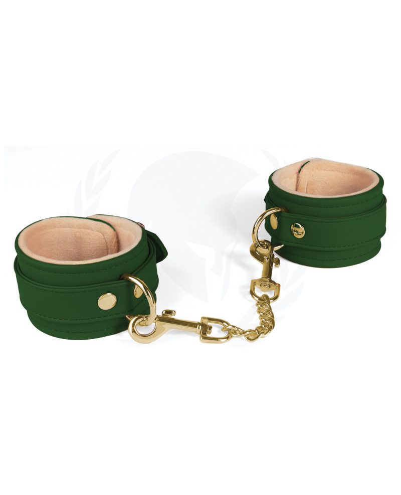 Spartacus PU Ankle Cuffs w/Plush Lining – Green by Spartacus product image