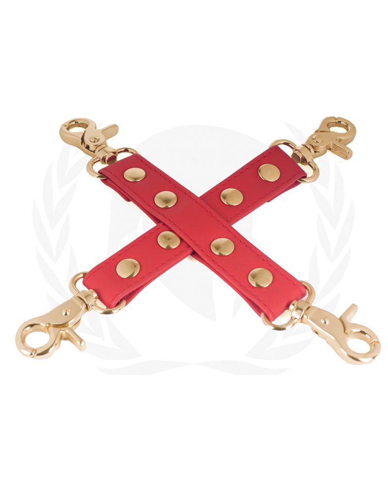Spartacus PU Hog Tie w/Gold Hardware – Red by Spartacus product image