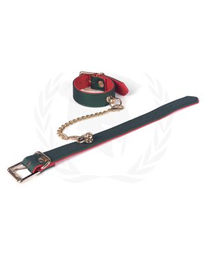 Spartacus PU Beginners Wrist Restraints – Green/Red by Spartacus product image