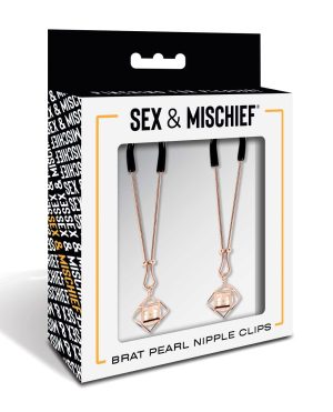 Sex & Mischief Brat Pearl Nipple Clips by Brat product image