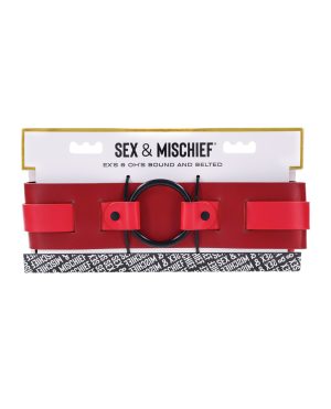 Sex & Mischief Ex’s & Oh’s Bound & Belted – Red/Black by Sex & Mischief product image