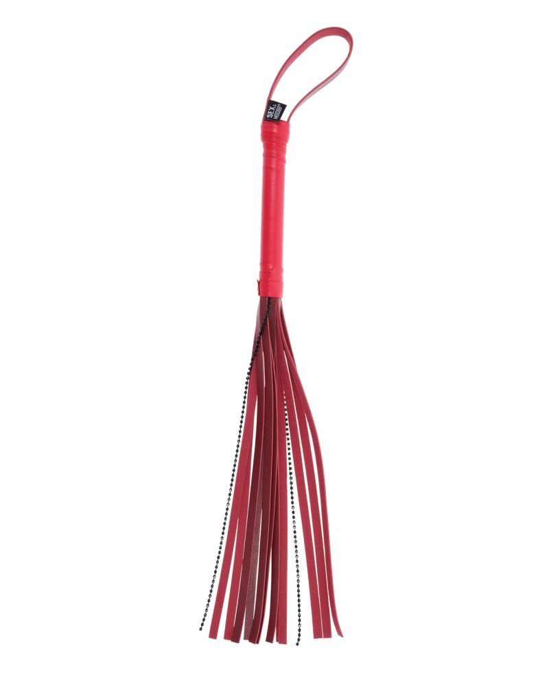 SS099-88a Sex & Mischief Ex's & Oh's Crystal Flogger - Red