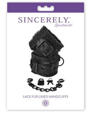 Sincerely Lace Fur Lined Handcuffs by Sincerely product image
