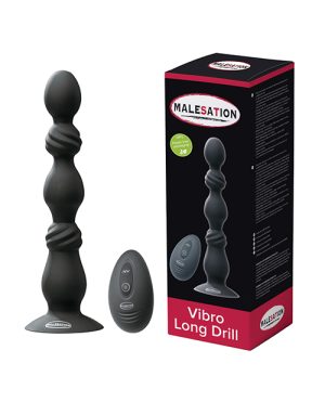 Malesation Vibro Long Anal Drill – Black by Malesation product image