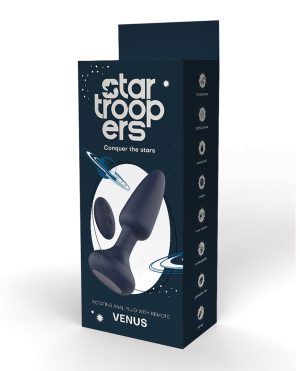Star Troopers Venus Rotating Anal Plug w/Remote – Black by Star Troopers product image