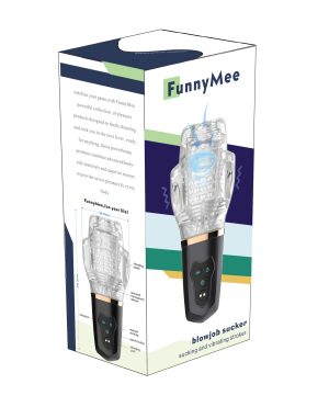 Sucking & Vibrating Blowjob Sucker – Black by FunnyMee product image